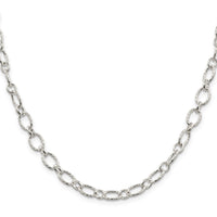 Sterling Silver 6.1mm Fancy Patterned Rolo Chain