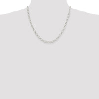 Sterling Silver 6.1mm Fancy Patterned Rolo Chain