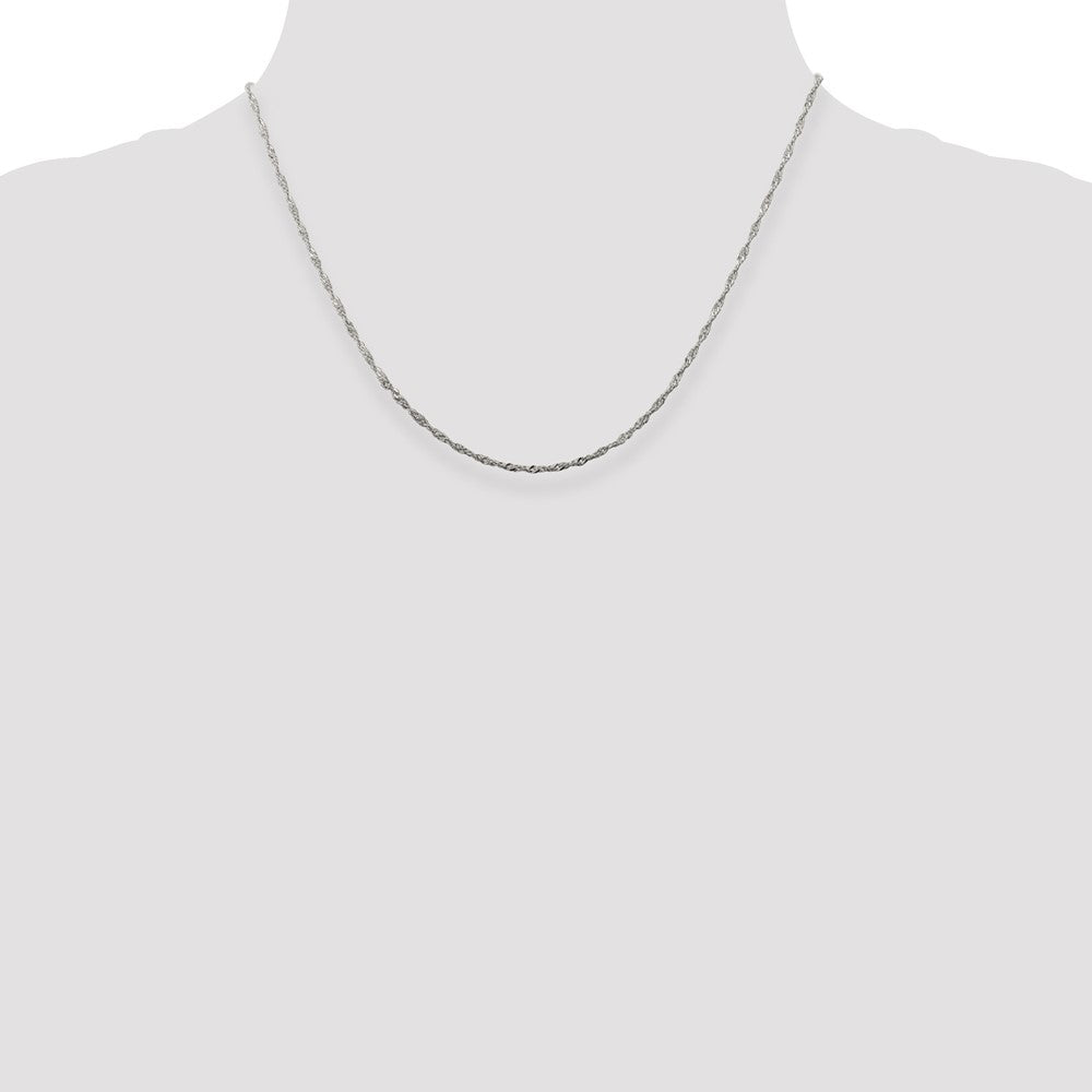 Sterling Silver 1.75mm Singapore Chain w/2in ext.