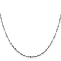 Sterling Silver Rhodium-plated 1.75mm Singapore Chain