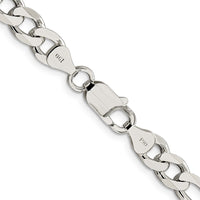 Sterling Silver 7.25mm Pavé Flat Figaro Chain