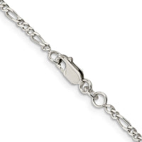 Sterling Silver 2.25mm Figaro Chain