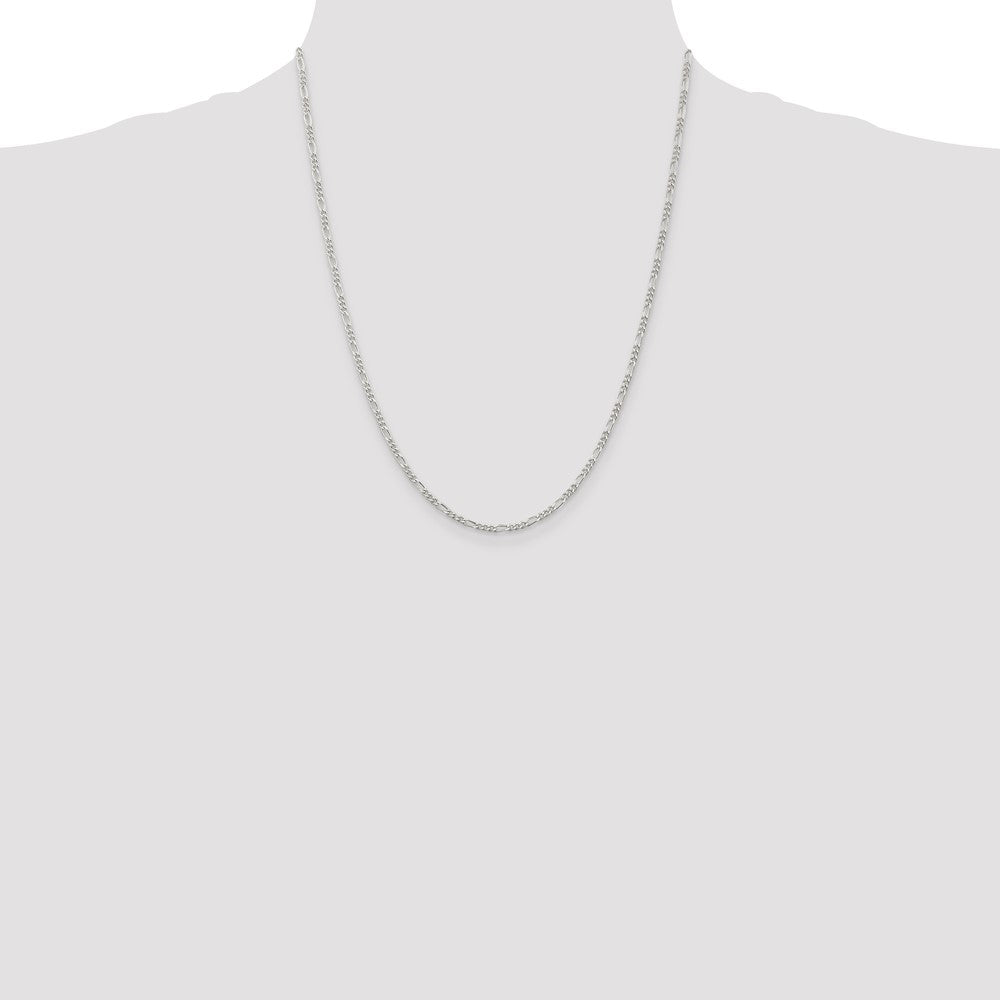 Sterling Silver 2.25mm Figaro Chain