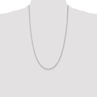Sterling Silver Rhodium-plated 2.25mm Figaro Chain