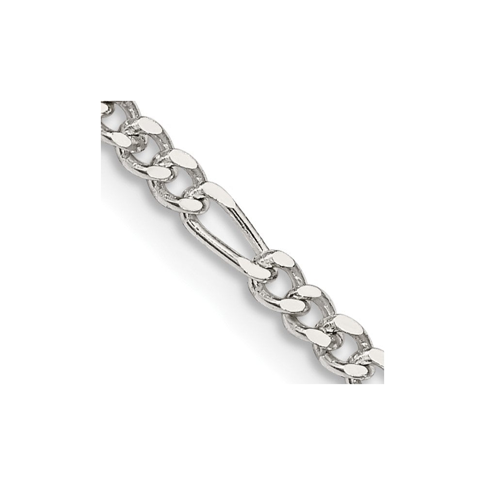 Sterling Silver 2.5mm Figaro Chain