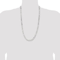 Sterling Silver 7.5mm Figaro Chain