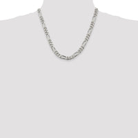 Sterling Silver 8mm Figaro Chain