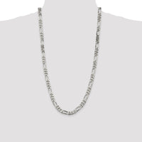 Sterling Silver 8mm Figaro Chain