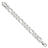 Sterling Silver 13.5mm Figaro Chain