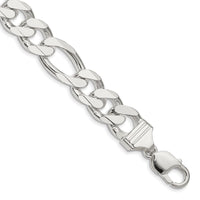 Sterling Silver 13.5mm Figaro Chain