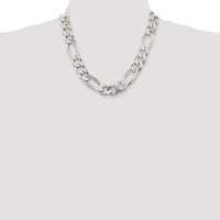 Sterling Silver 15mm Figaro Chain