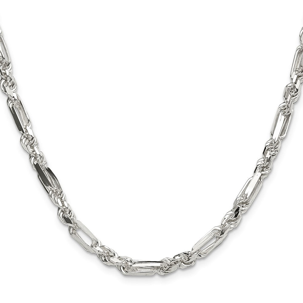 Sterling Silver 4.75mm D/C Figarope Chain