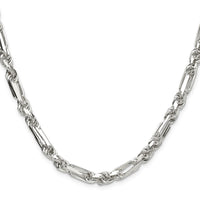 Sterling Silver 6mm D/C Figarope Chain