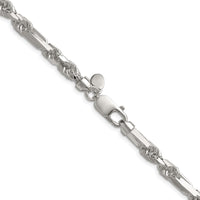 Sterling Silver 6mm D/C Figarope Chain