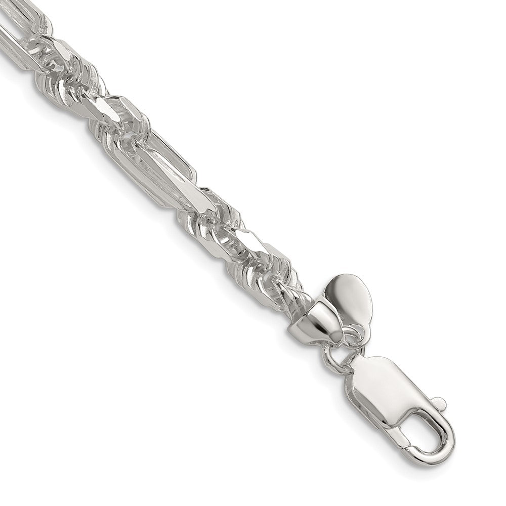 Sterling Silver 6mm D/C Figarope Chain