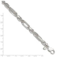 Sterling Silver 8mm D/C Figarope Chain