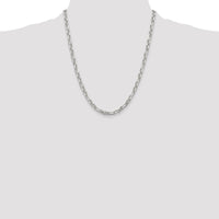 Sterling Silver D/C 6mm 3 Short Plus 1 Long Cable Link Chain