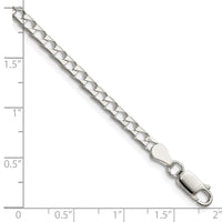 Sterling Silver 3.25mm D/C Square Curb Chain