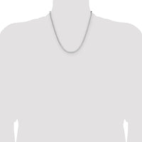 Sterling Silver Rhodium-plated 3.25mm D/C Square Curb Chain