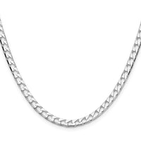 Sterling Silver 4mm D/C Square Curb Chain