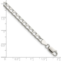 Sterling Silver 4mm D/C Square Curb Chain