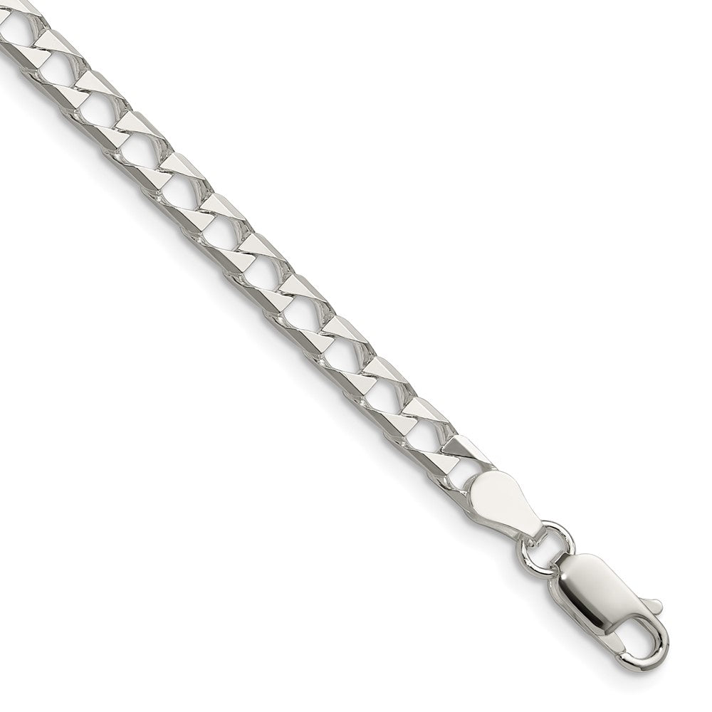 Sterling Silver 4mm D/C Square Curb Chain