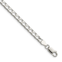 Sterling Silver 4mm D/C Square Curb Chain