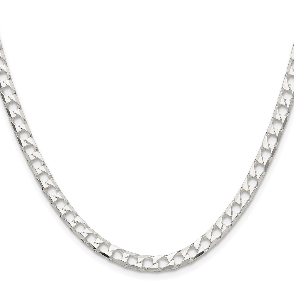 Sterling Silver 5mm D/C Square Curb Chain