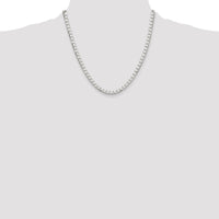 Sterling Silver 5mm D/C Square Curb Chain