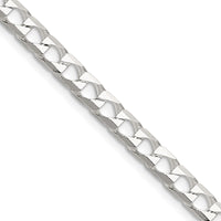 Sterling Silver 5mm D/C Square Curb Chain