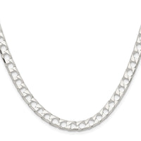 Sterling Silver 5.75mm D/C Square Curb Chain