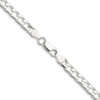 Sterling Silver 5.75mm D/C Square Curb Chain