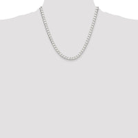 Sterling Silver 5.75mm D/C Square Curb Chain