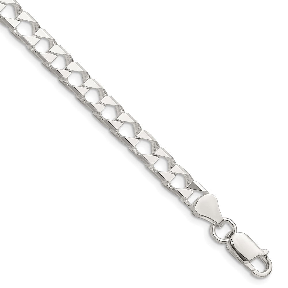 Sterling Silver 5.75mm D/C Square Curb Chain