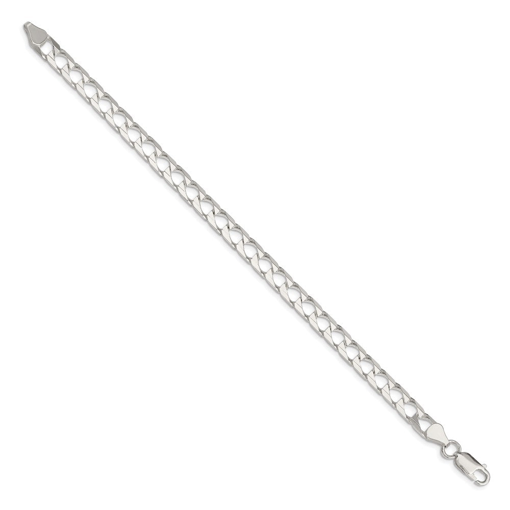 Sterling Silver 6.25mm D/C Square Curb Chain