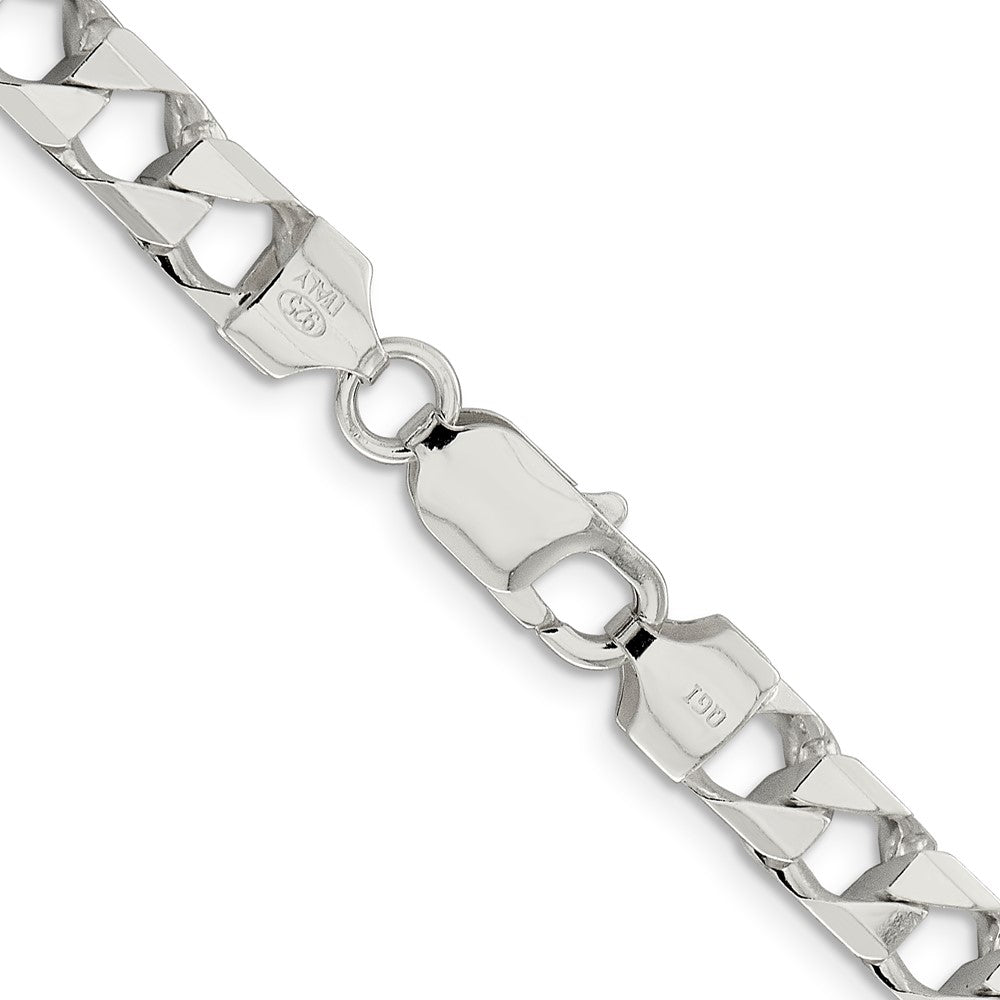Sterling Silver 7.2mm D/C Square Curb Chain
