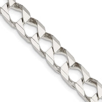 Sterling Silver 7.2mm D/C Square Curb Chain