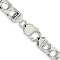Sterling Silver 8.6mm D/C Square Curb Chain