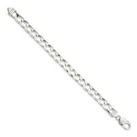 Sterling Silver 8.6mm D/C Square Curb Chain