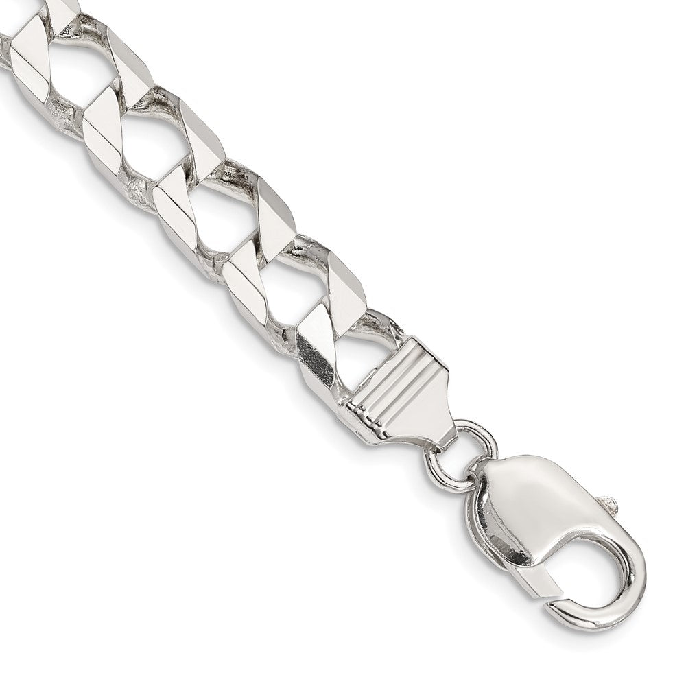 Sterling Silver 8.6mm D/C Square Curb Chain