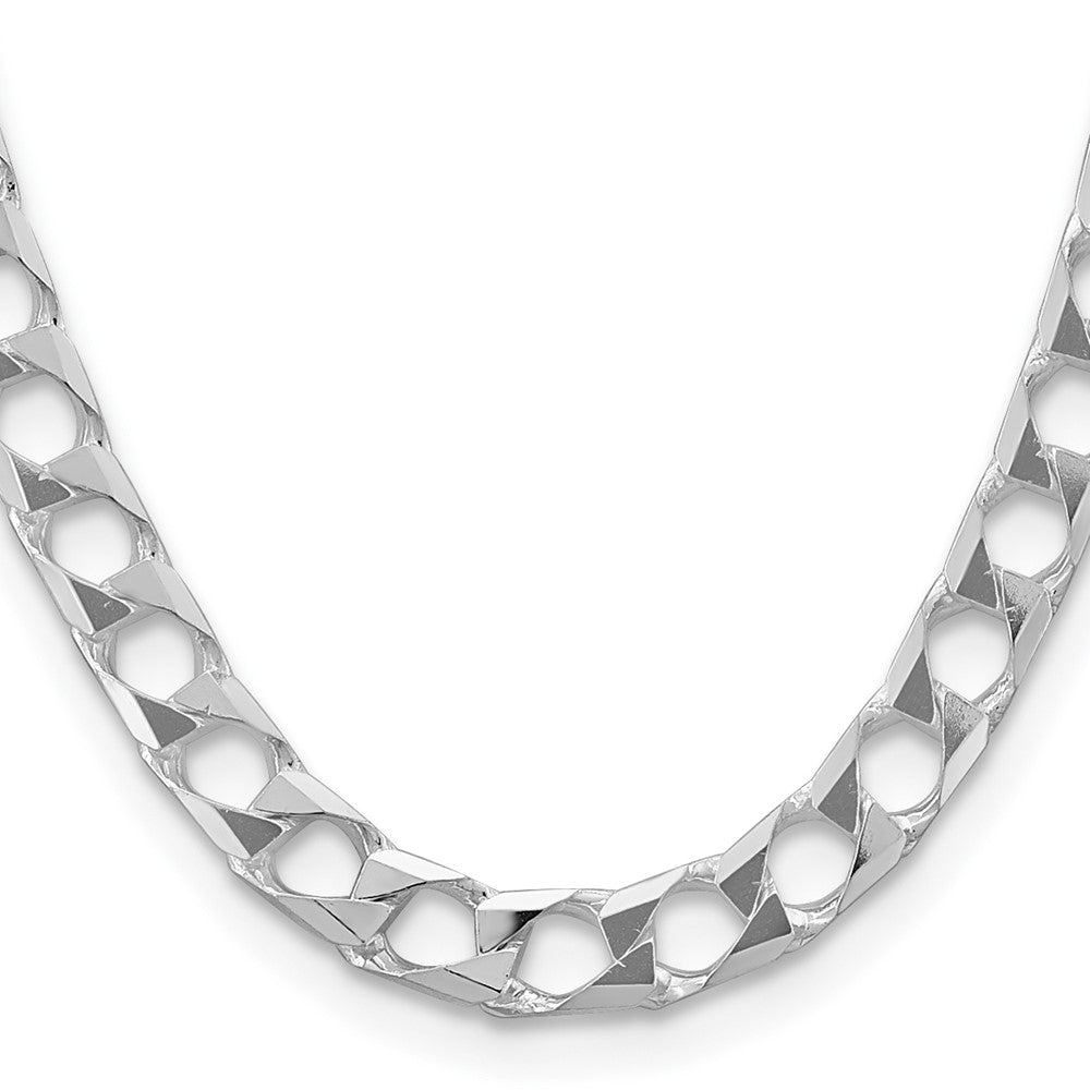Sterling Silver 10.3mm D/C Square Curb Chain