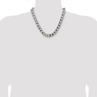 Sterling Silver 10.3mm D/C Square Curb Chain