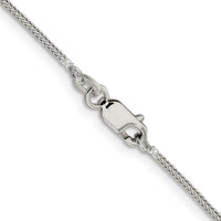Sterling Silver 1.25mm Diamond-cut Round Franco Chain