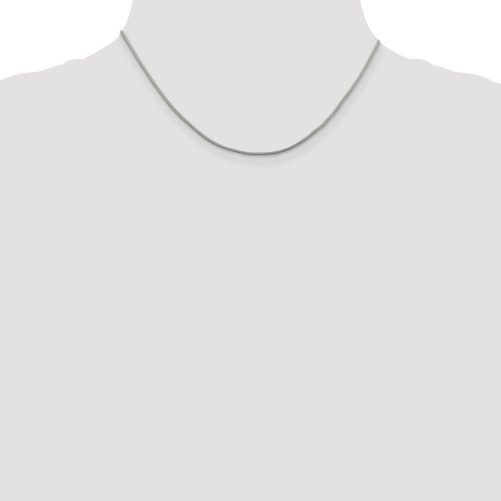 Sterling Silver 1.25mm Diamond-cut Round Franco Chain