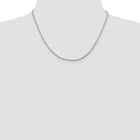 Sterling Silver 1.25mm Diamond-cut Round Franco Chain w/2in ext.
