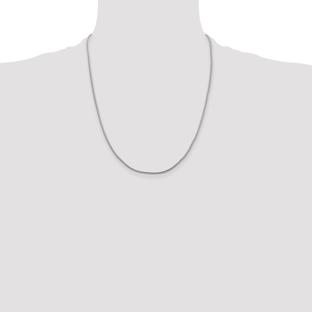 Sterling Silver 1.25mm Diamond-cut Round Franco Chain