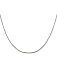 Sterling Silver Rhodium-plated 1.25mm Diamond-cut Round Franco Chain w/2in