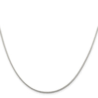 Sterling Silver Rhodium-plated 1.45mm Diamond-cut Round Franco Chain