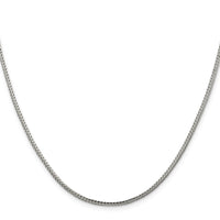 Sterling Silver 2mm Diamond-cut Round Franco Chain