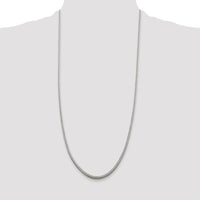 Sterling Silver 2.5mm Diamond-cut Round Franco Chain